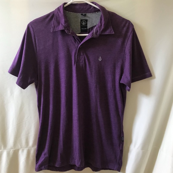 Purple Volcom Collared Shirt - Picture 1 of 5